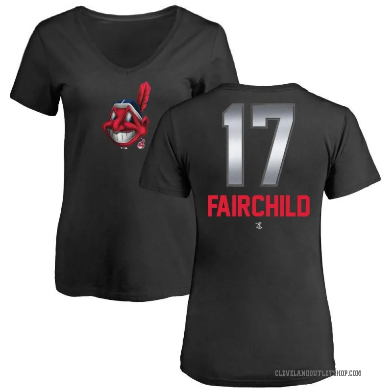 Stuart Fairchild Women's Black Cleveland Guardians Midnight Mascot V-Neck T-Shirt -