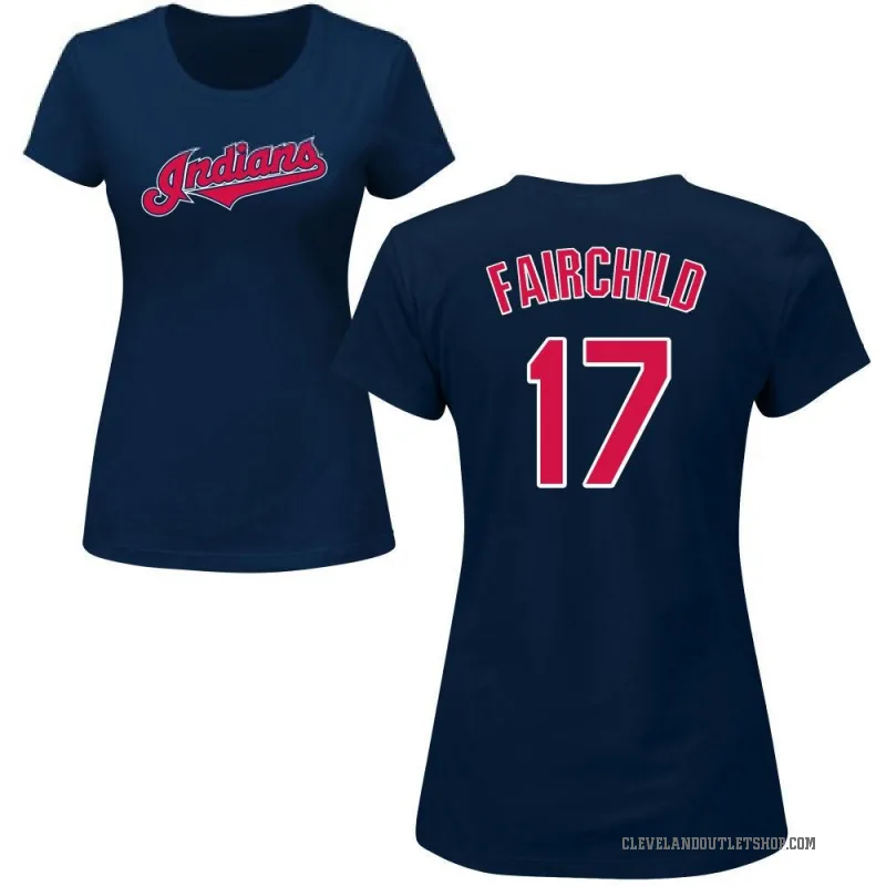 Stuart Fairchild Women's Navy Cleveland Guardians Roster T-Shirt -