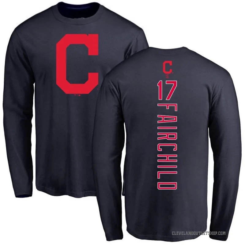 Stuart Fairchild Youth Navy Cleveland Guardians Backer Long Sleeve T-Shirt -