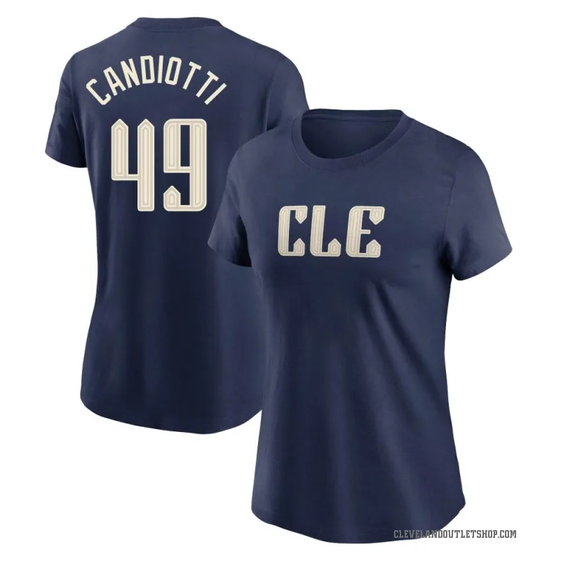 Tom Candiotti Women's Navy Cleveland Guardians 2024 City Connect T-Shirt