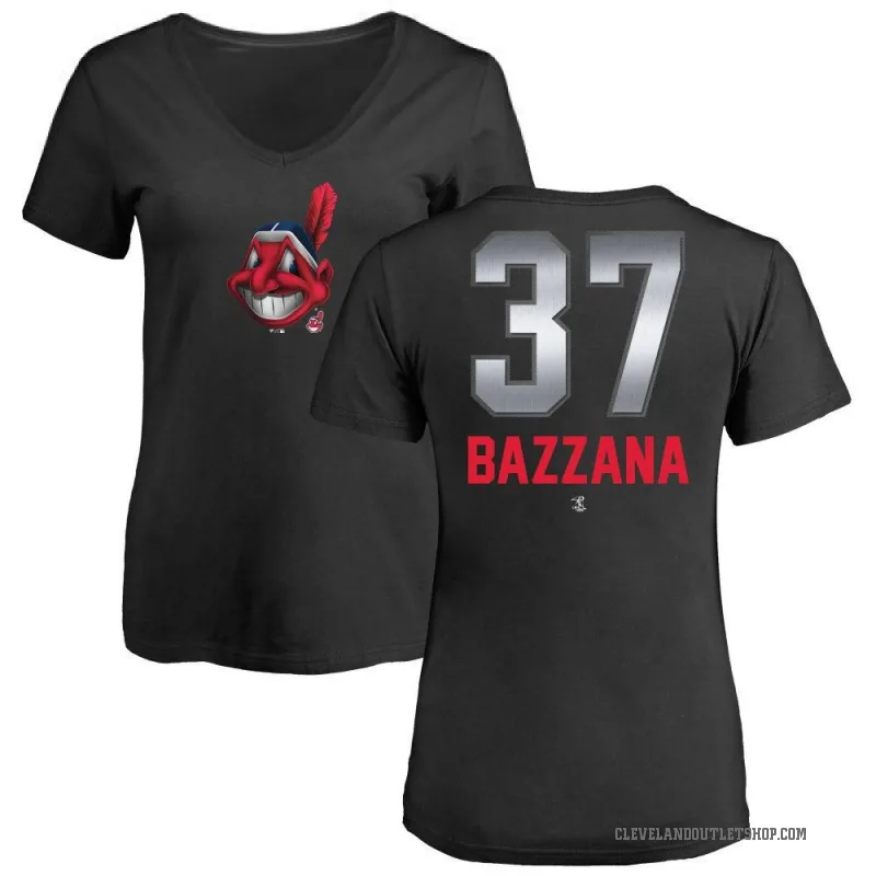 Travis Bazzana Women's Black Cleveland Guardians Midnight Mascot V-Neck T-Shirt -