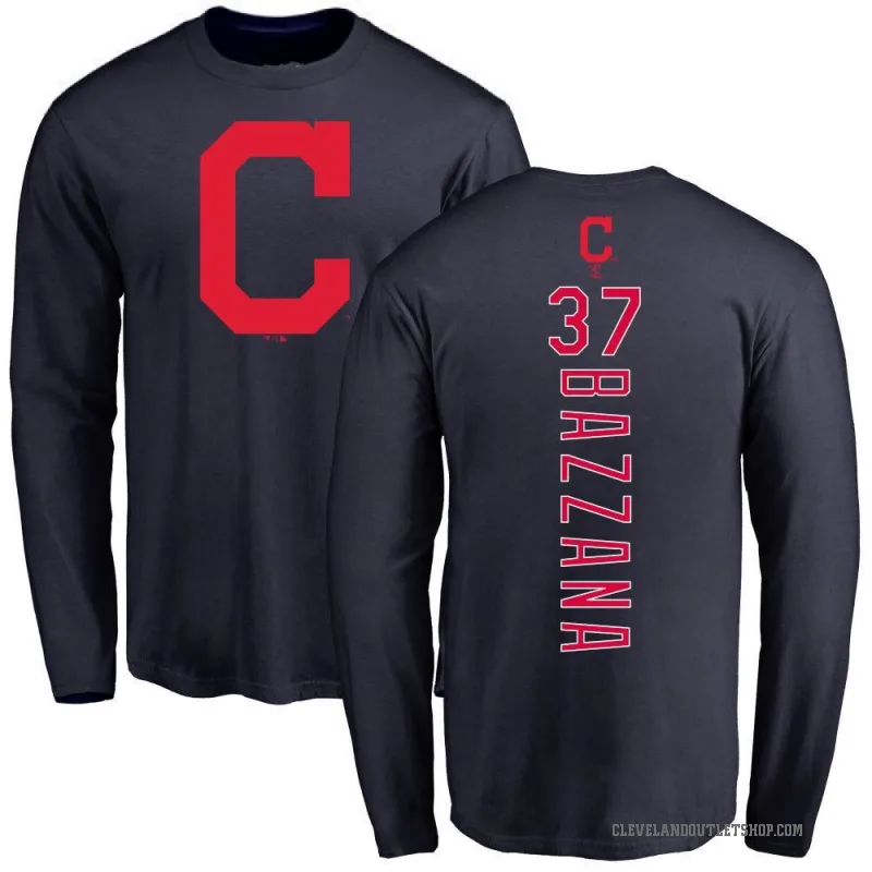 Travis Bazzana Youth Navy Cleveland Guardians Backer Long Sleeve T-Shirt -