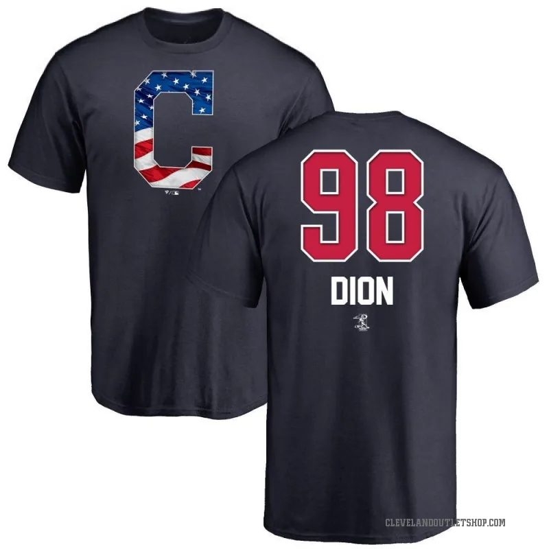 Will Dion Men's Navy Cleveland Guardians Name and Number Banner Wave T-Shirt -
