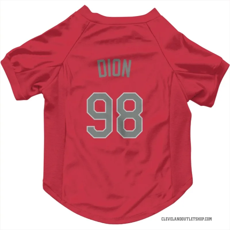 Will Dion  Red Cleveland Guardians  Gray Cat & Dog Pet Jersey