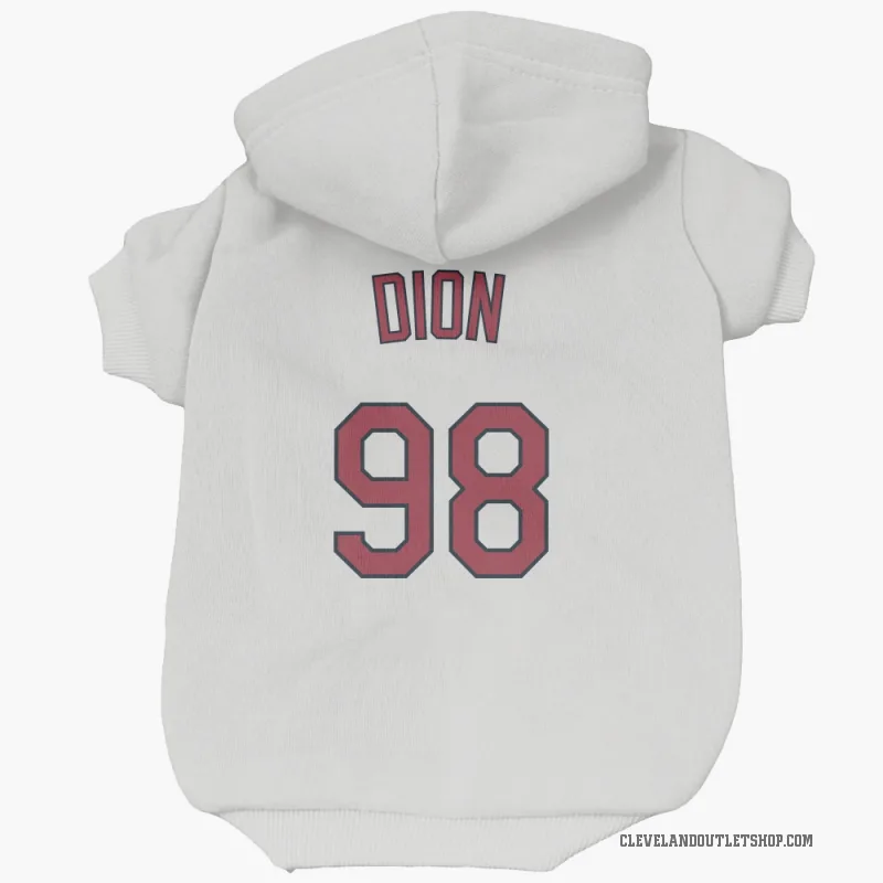 Will Dion  White Cleveland Guardians  Cat & Dog Pet Hoodie