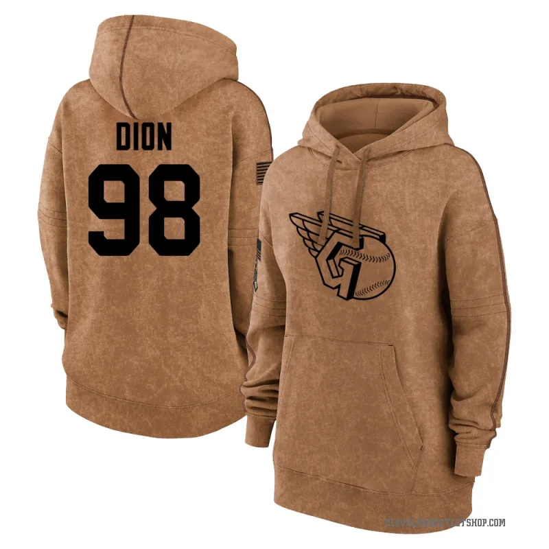 Will Dion Women's Brown Cleveland Guardians 2023 Salute to Service Pullover Hoodie
