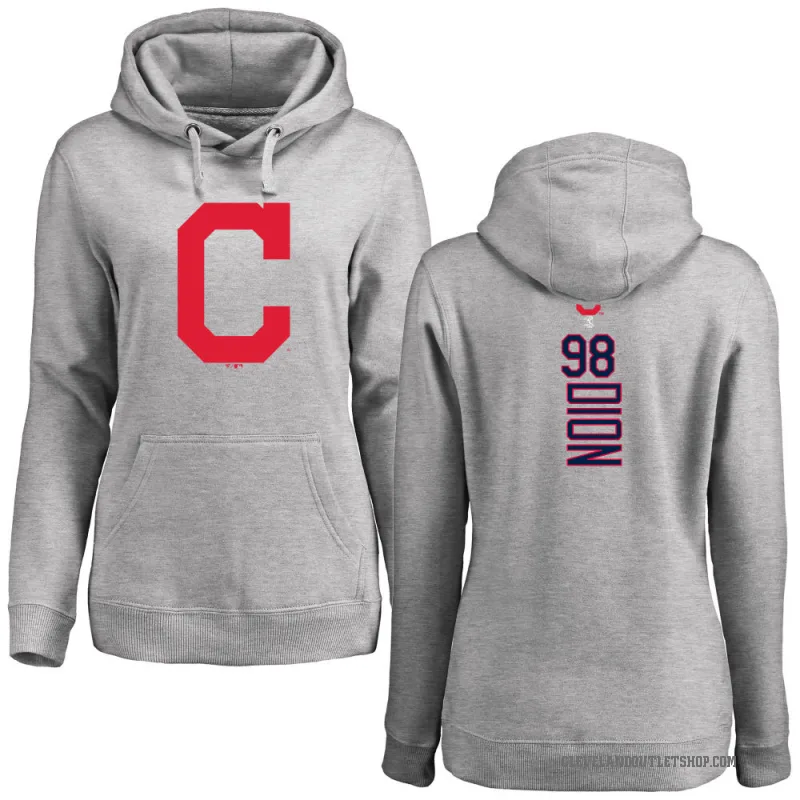 Will Dion Women's Cleveland Guardians Ash Backer Pullover Hoodie