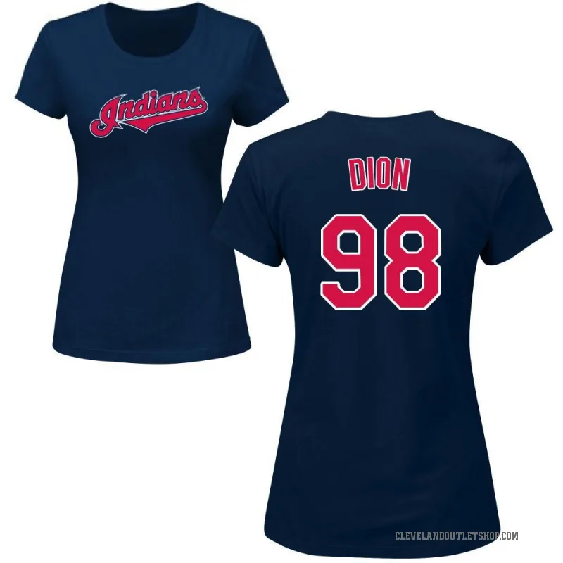 Will Dion Women's Navy Cleveland Guardians Roster T-Shirt -