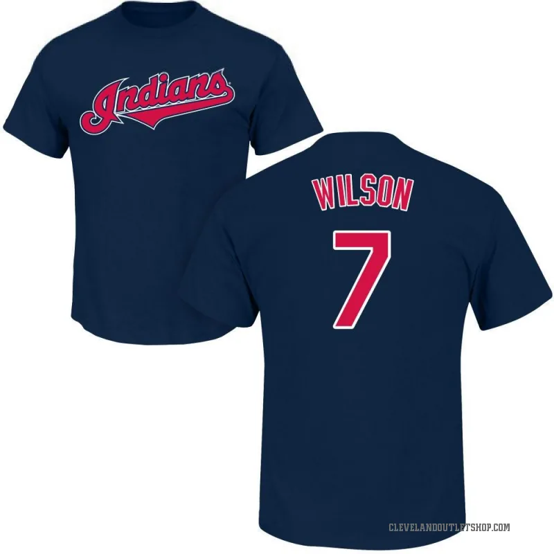 Will Wilson Men's Navy Cleveland Guardians Roster T-Shirt -