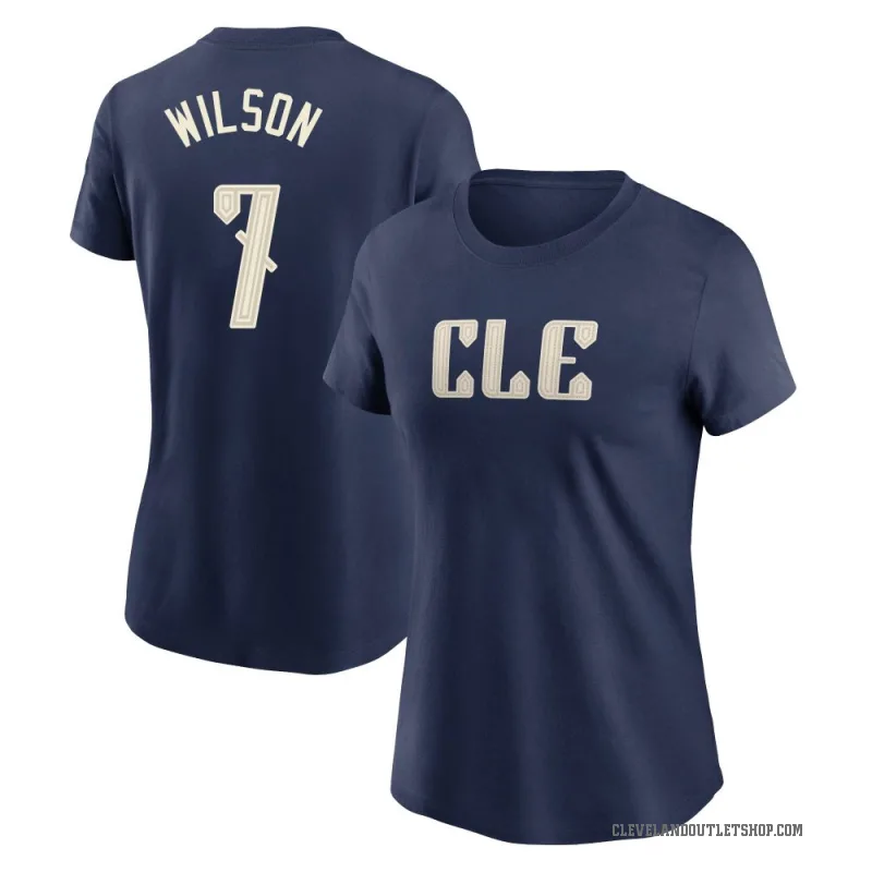 Will Wilson Women's Navy Cleveland Guardians 2024 City Connect T-Shirt